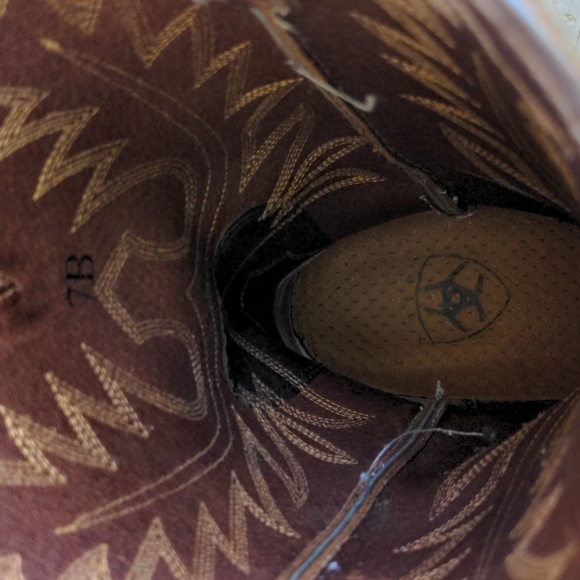 Ariat Women's Heritage Distressed Brown Western Boots Size 7B - Picture 14 of 16